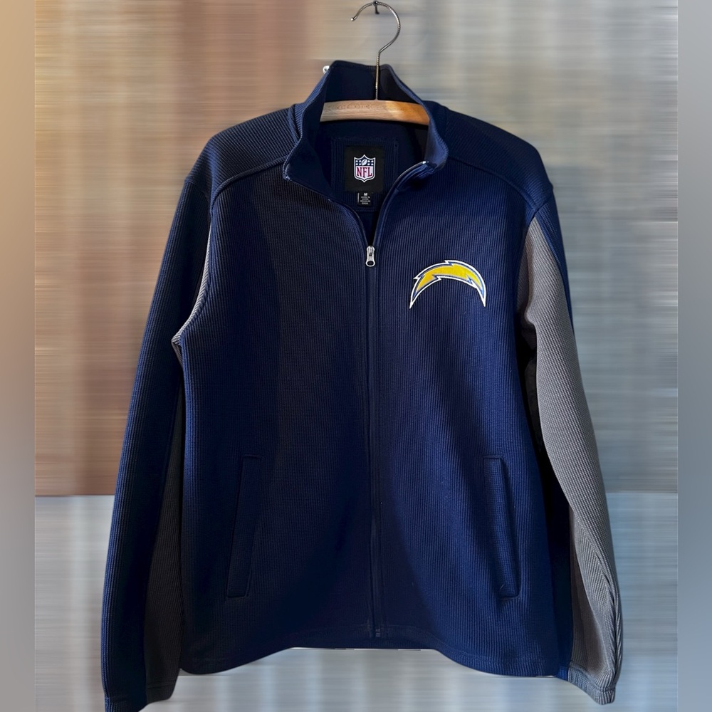 Chargers NFL Waffle Knit Jacket Full Zip Fan Apparel Mens Sz M NWOT Quality
